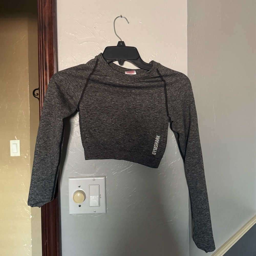 Gray Gymshark compression long sleeve